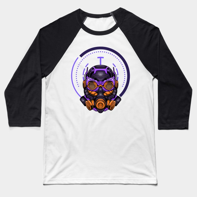 Biohazard mask Baseball T-Shirt by Indraokta22